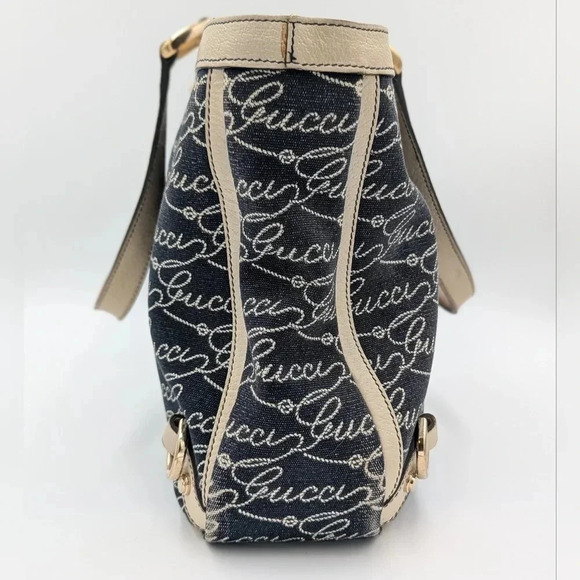 Authentic Gucci Abbey Shoulder Handbag Purse Canvas Leather - Picture 4 of 14